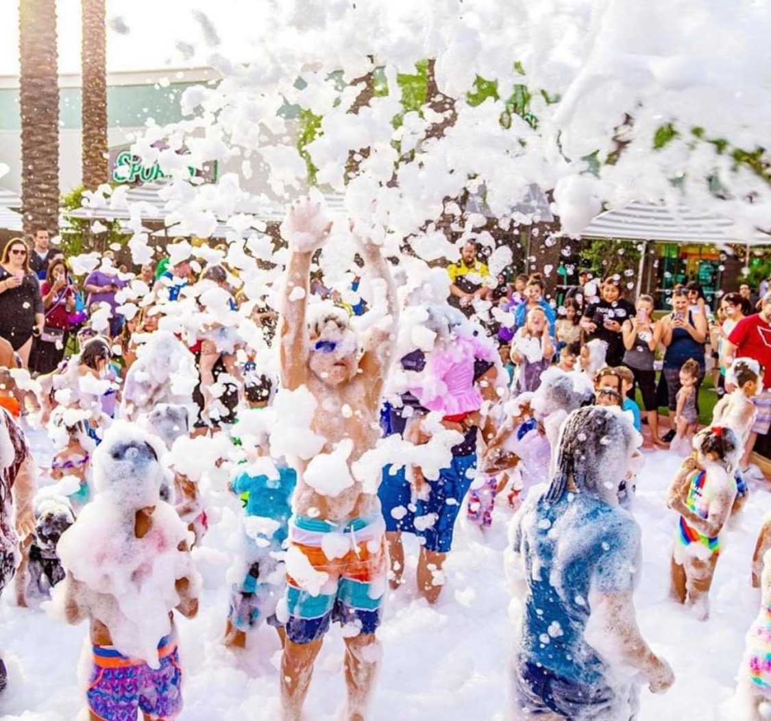 Group foam party event near Folsom